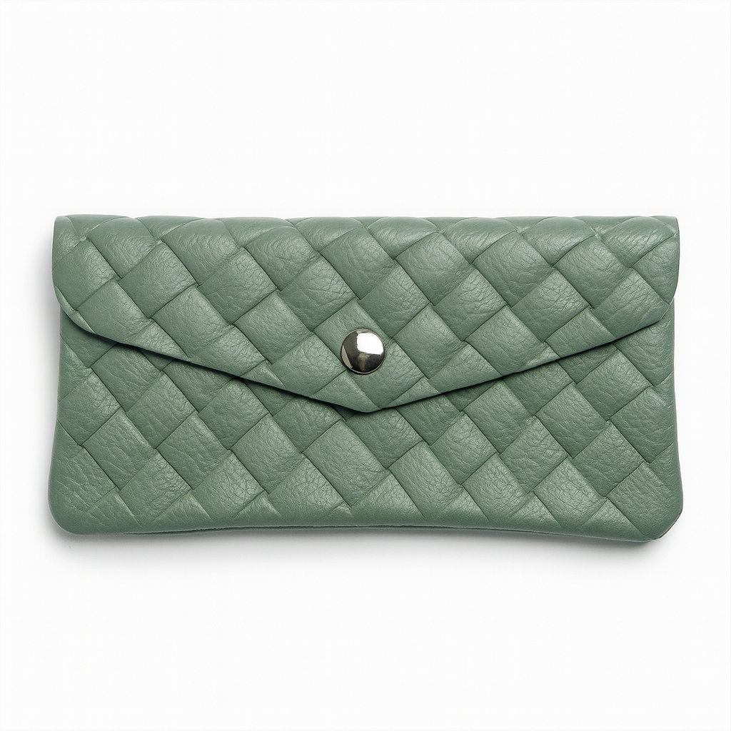 Maxi portemonnee | Weave eucalyptus