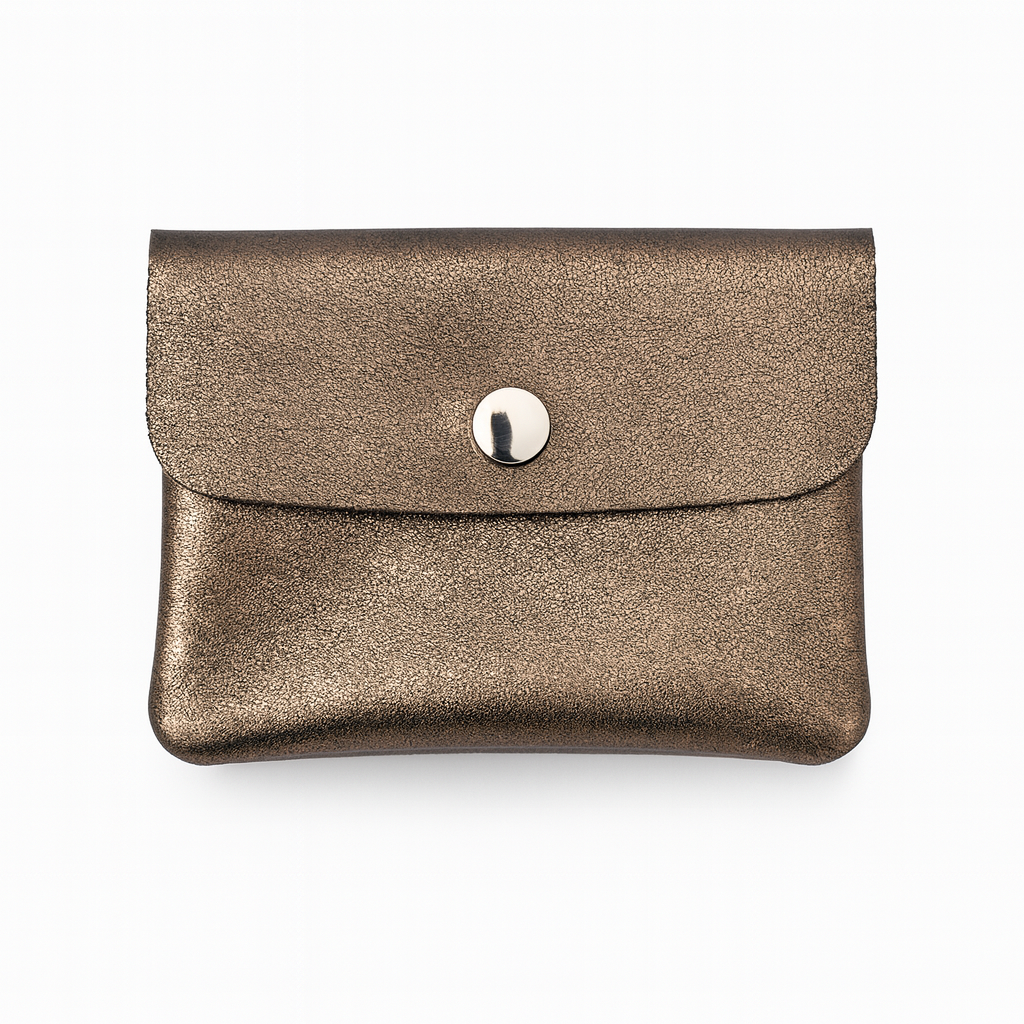 Mini portemonnee | Metallic Cocoa