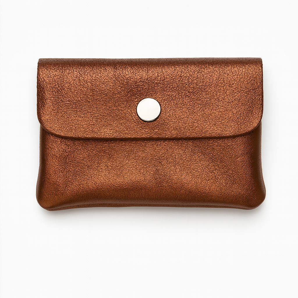 Mini portemonnee | Metallic bronze