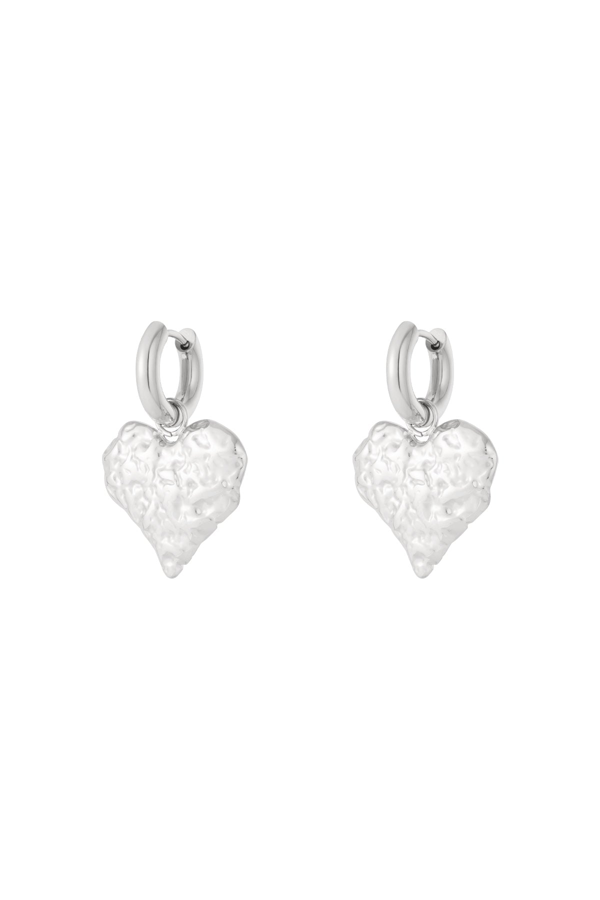 Textured Hearts oorbellen