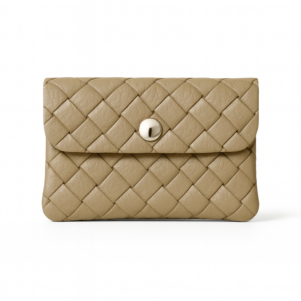 Mini portemonnee | Weave taupe