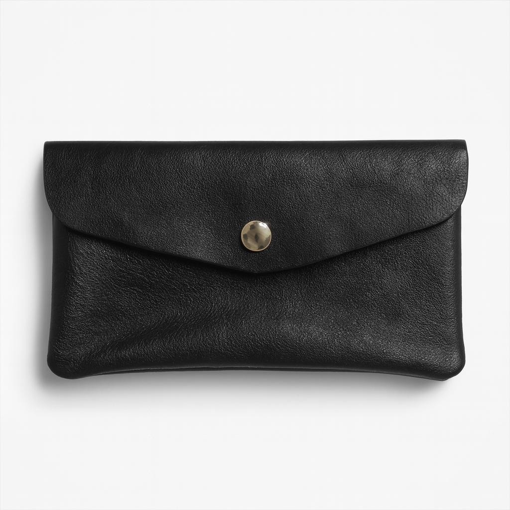 Maxi portemonnee | Metallic zwart