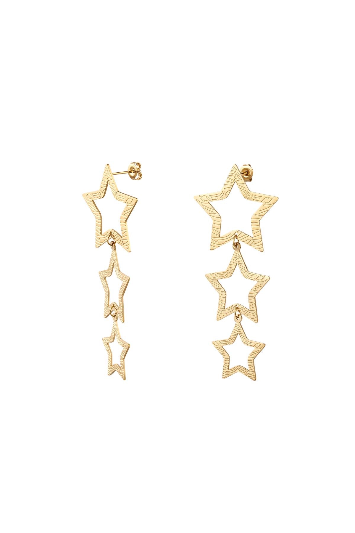 Luxe gouden oorbellen met stervormig ontwerp van Louxx the brand. Perfect voor elke gelegenheid, deze oorbellen | sterren voegen een vleugje glamour toe aan je outfit.