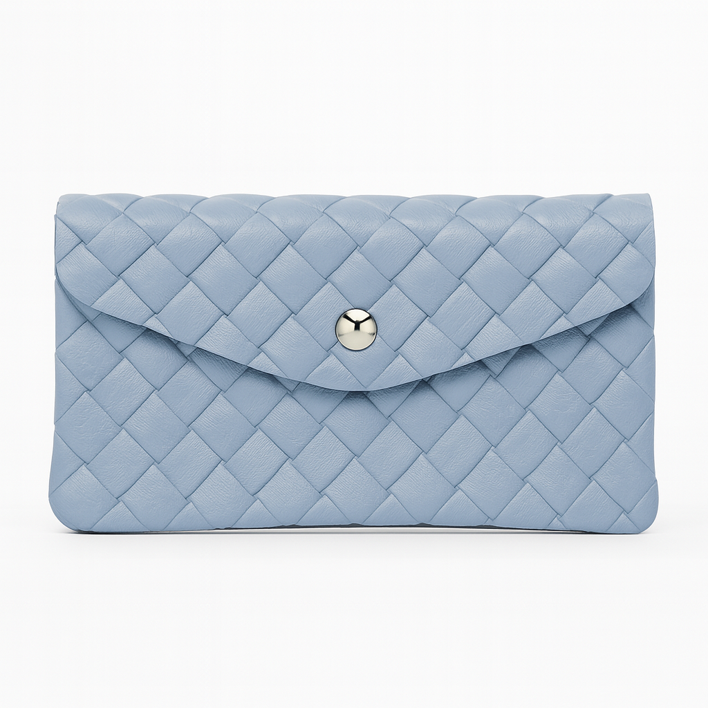 Maxi portemonnee | Weave powder blue