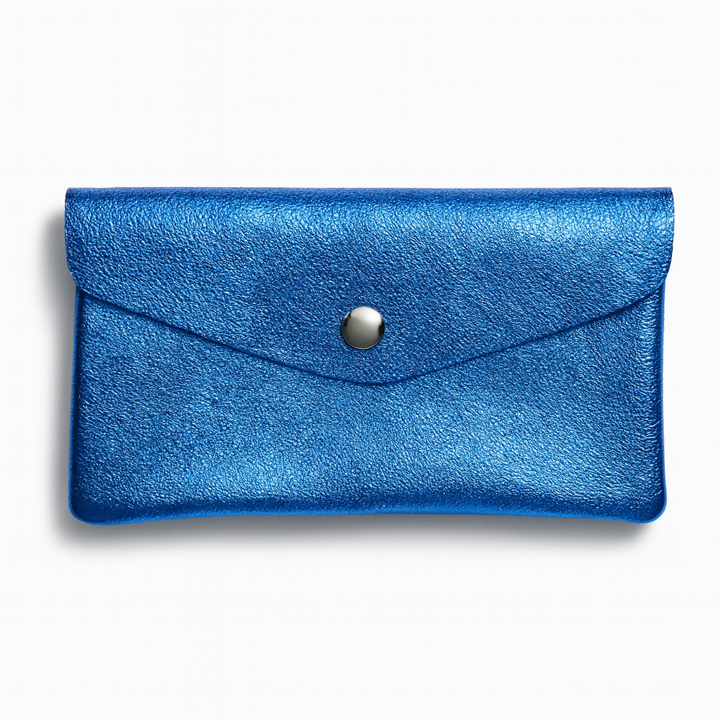 Maxi portemonnee | Metallic kobalt