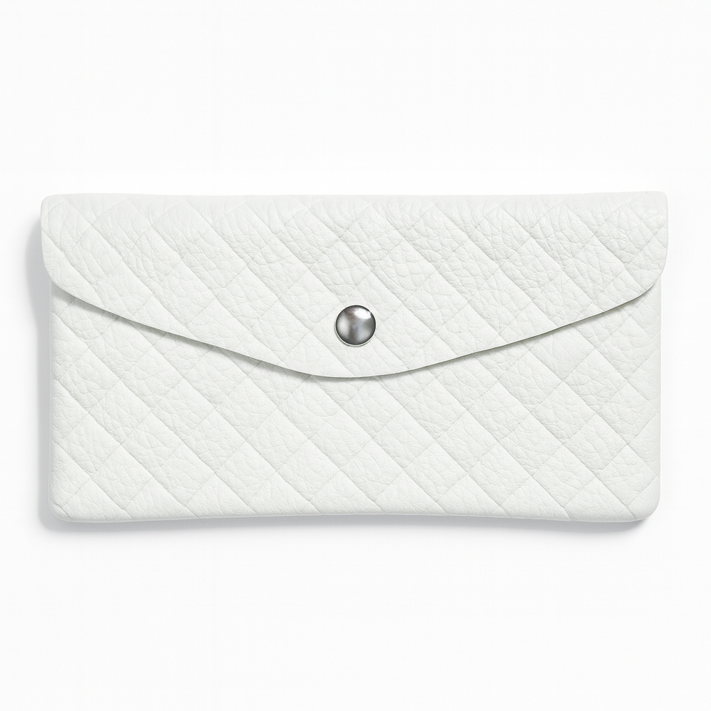 Maxi portemonnee | Weave parel wit