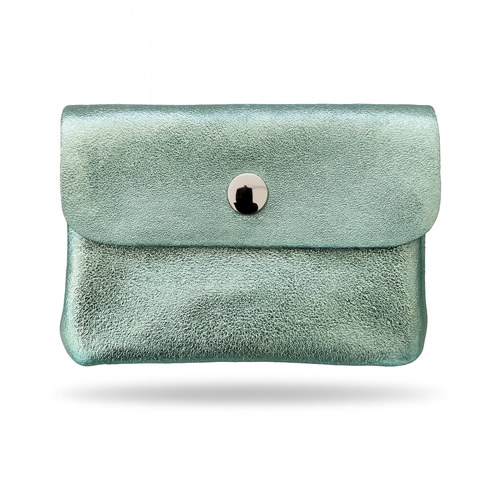 Mini portemonnee | Metallic mint