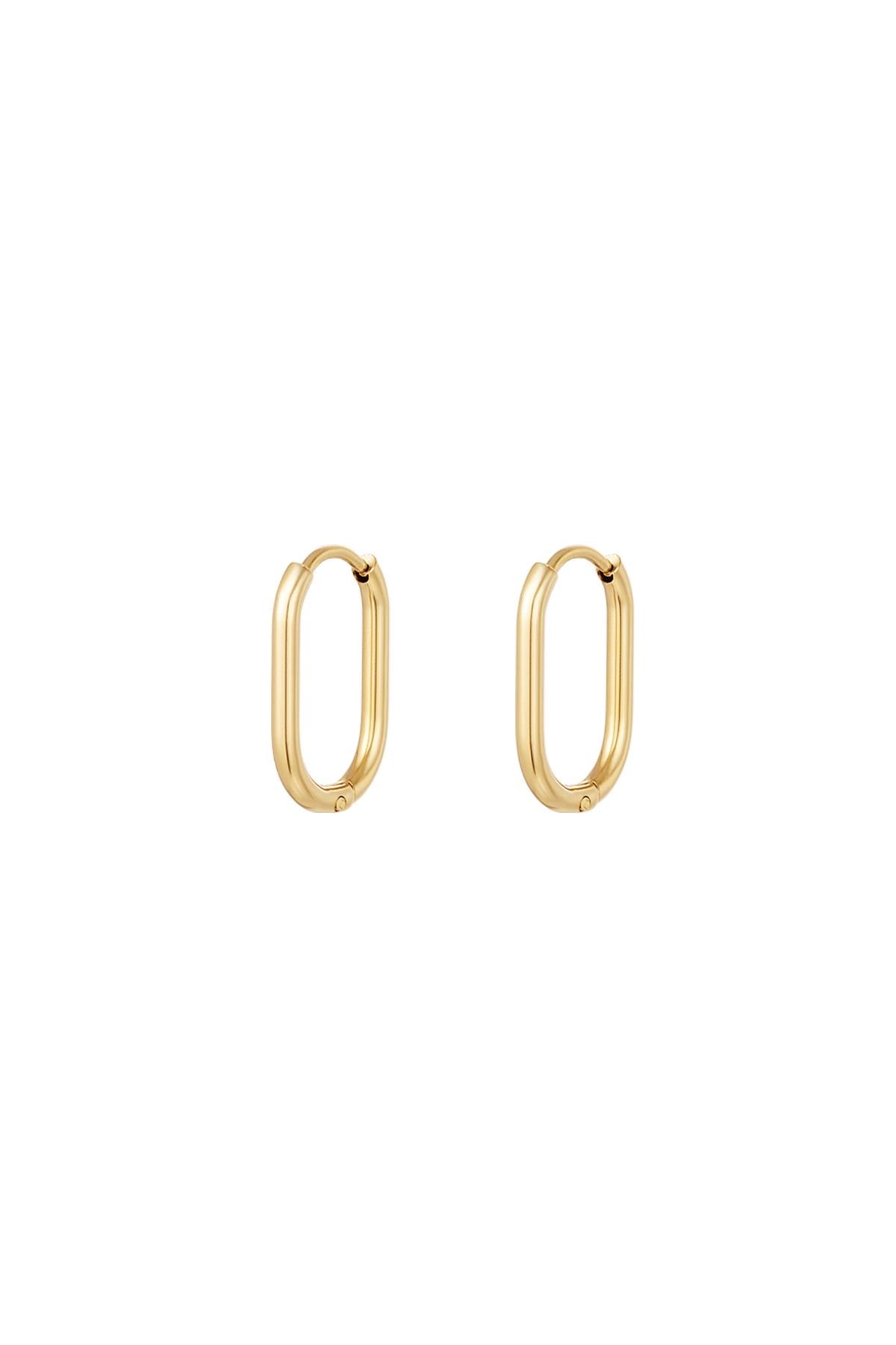 Oorbellen | Ovale Hoepels van Louxx the brand, gouden ovale hoepels met een glanzende afwerking, perfect voor dagelijks gebruik.