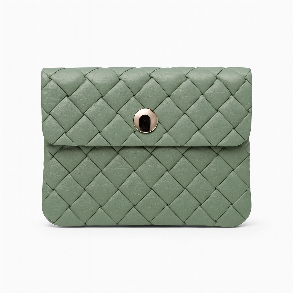 Mini portemonnee | Weave eucalyptus