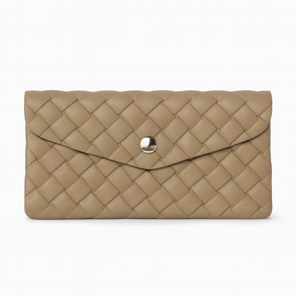 Maxi portemonnee | Weave taupe