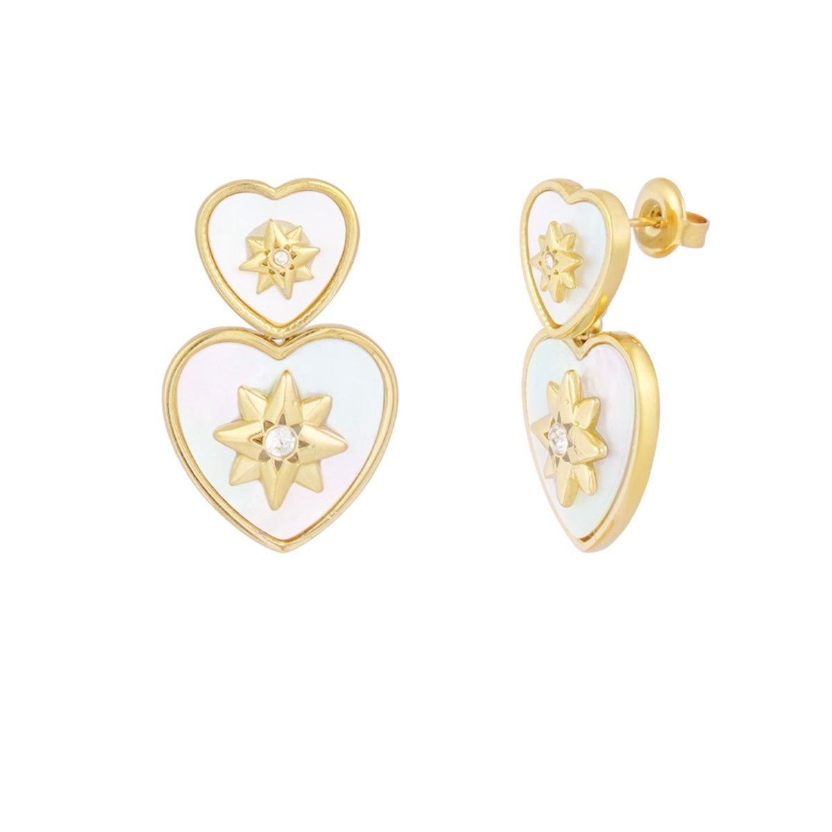 Oorbellen | Hartjes met ster