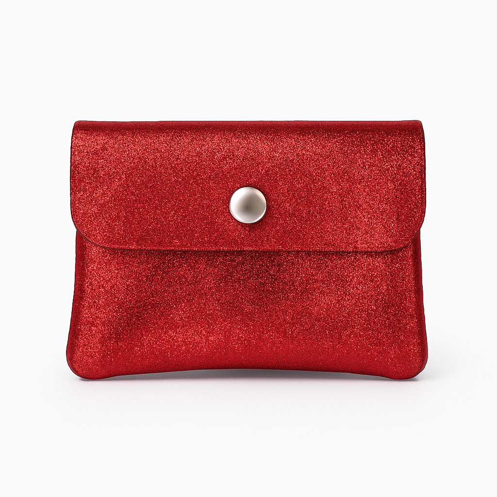 Mini portemonnee | Metalic Ruby