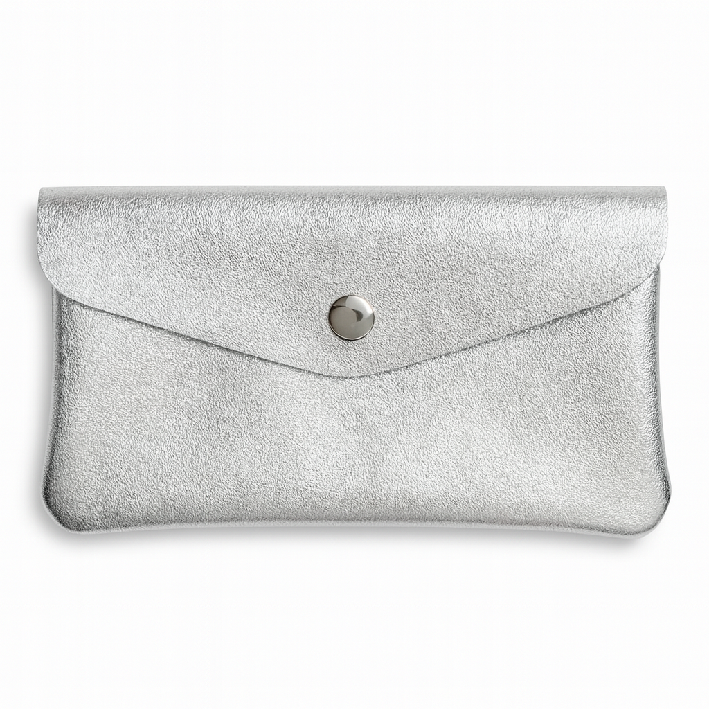 Maxi portemonnee | Metallic Platinum