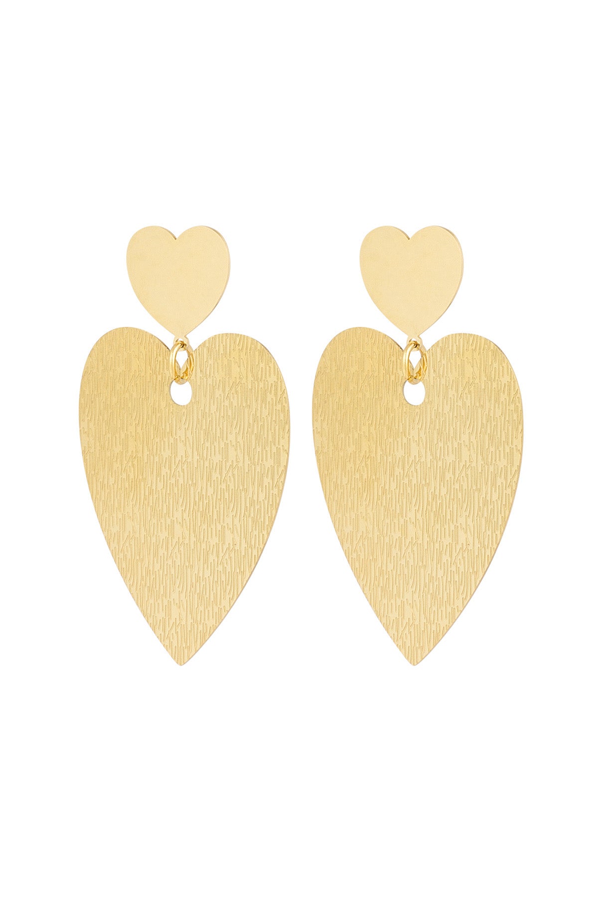 Prachtige gouden hart oorbellen van Louxx the brand. Deze ruime design oorbellen zijn perfect voor elke gelegenheid.