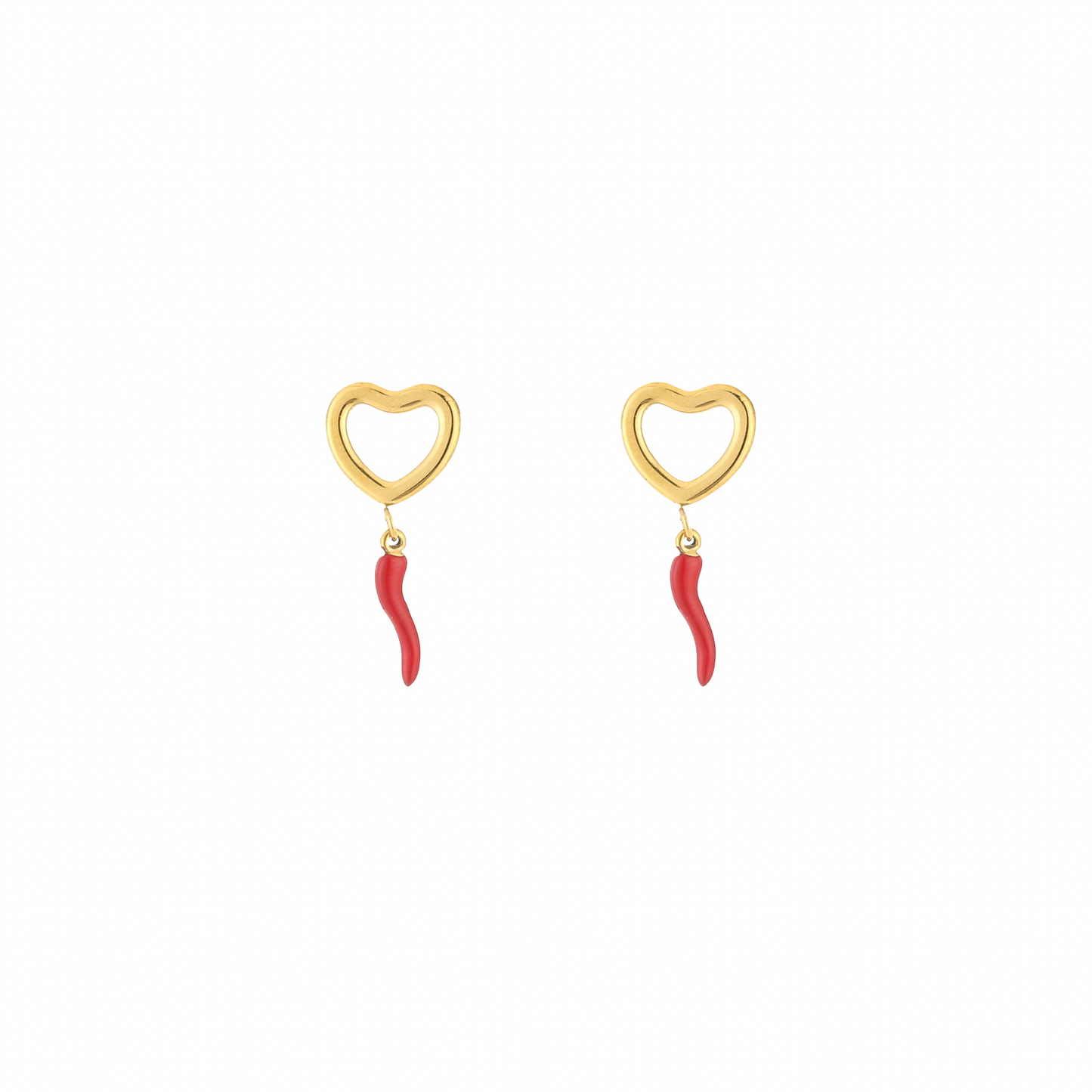 Oorbellen | Hart peper