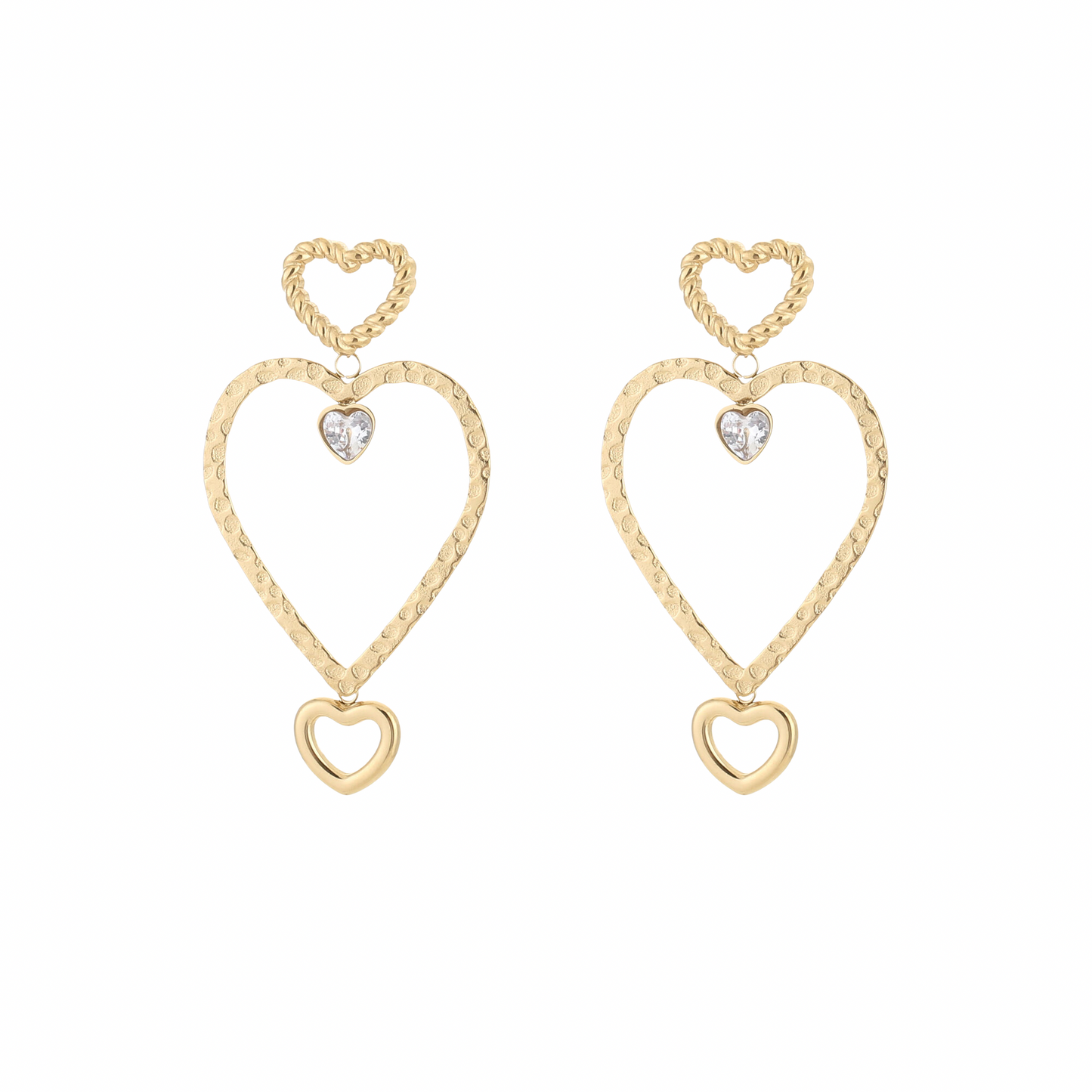 Oorbellen | Hartjes - Louxx the brand