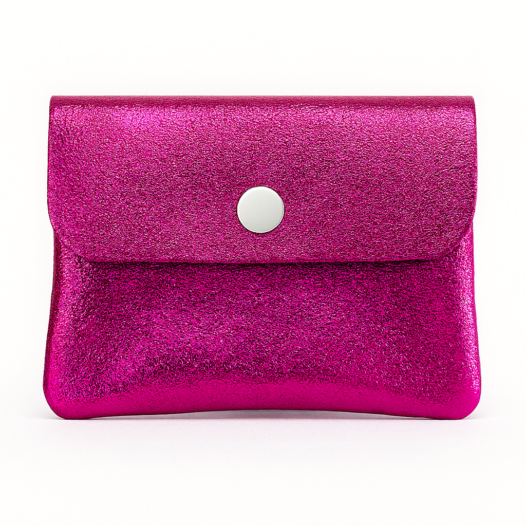 Mini portemonnee | Metalilic Fushia