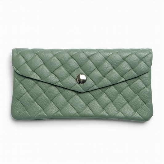 Maxi portemonnee | Weave eucalyptus