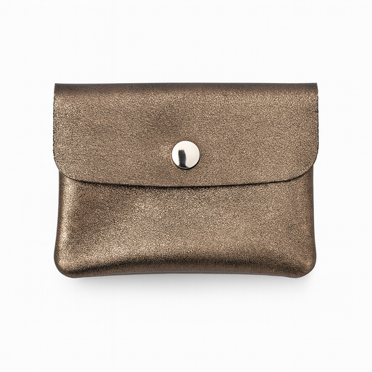 Mini portemonnee | Metallic Cocoa