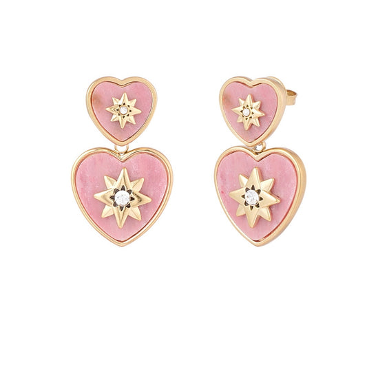 Oorbellen | Hartjes met ster