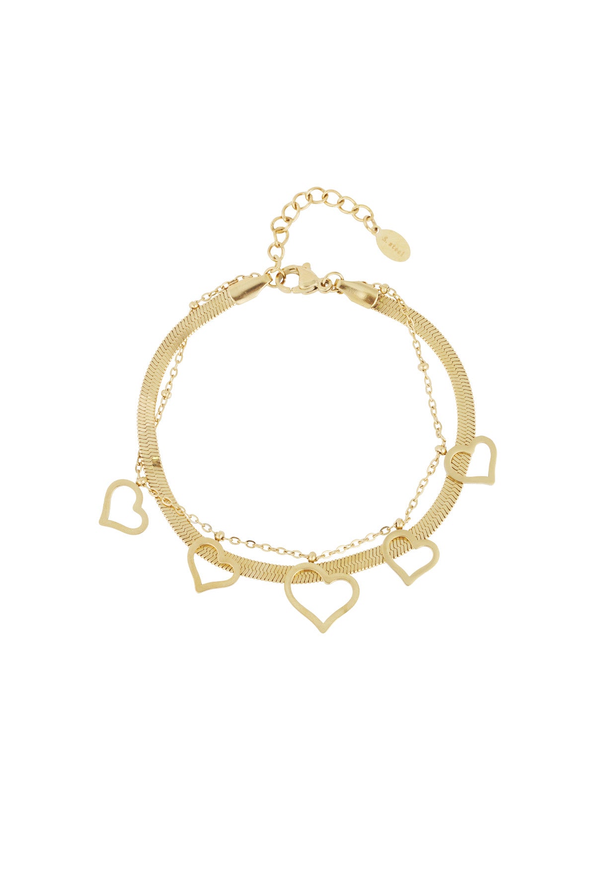 chunky heart armband