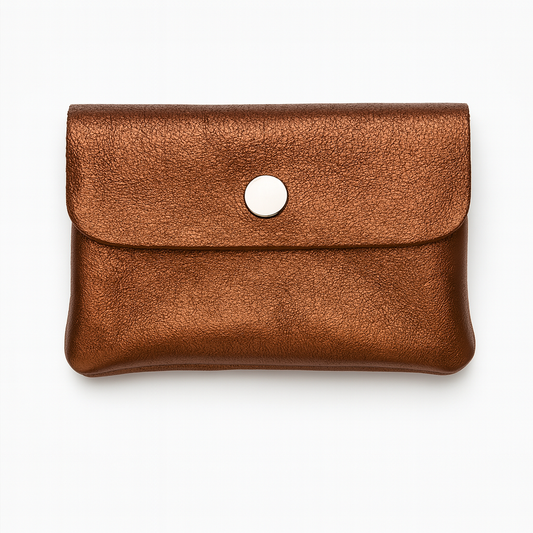 Mini portemonnee | Metallic bronze