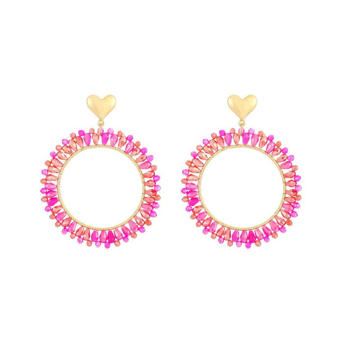 Oorbellen | Kralen hart