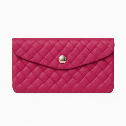 Maxi portemonnee | Weave fuchsia