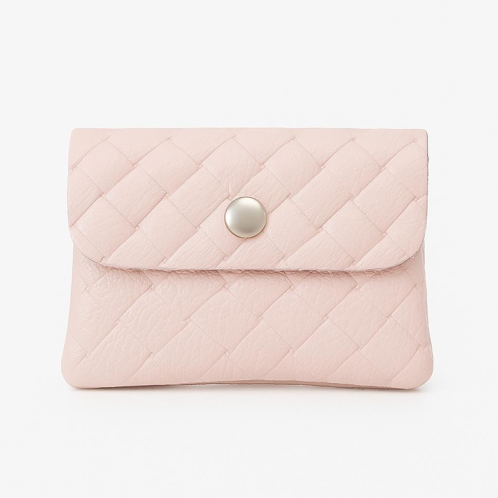 Mini portemonnee | Weave licht roze