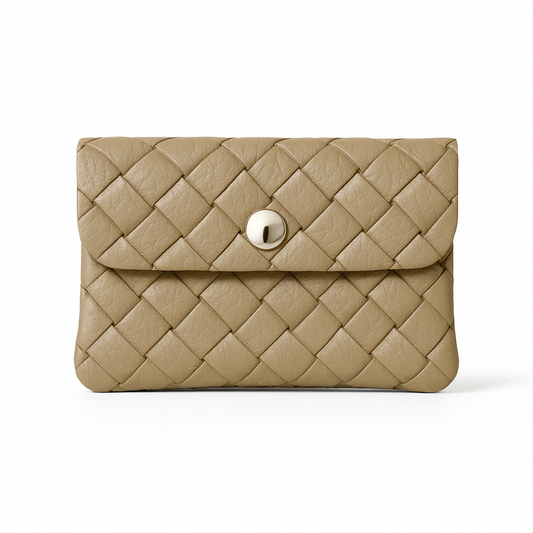 Mini portemonnee | Weave taupe