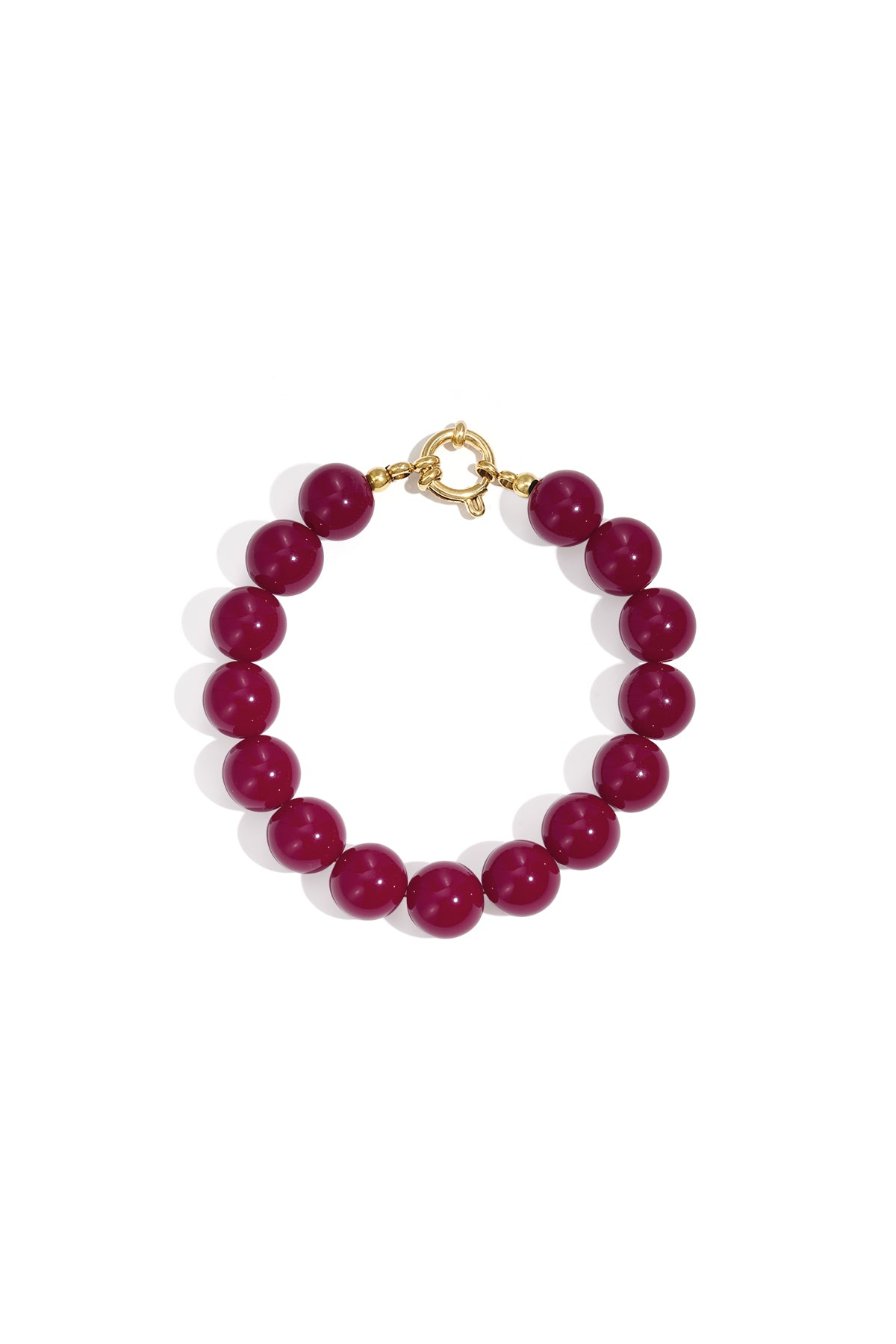 Ketting met medium kralen en frontsluiting-12mm