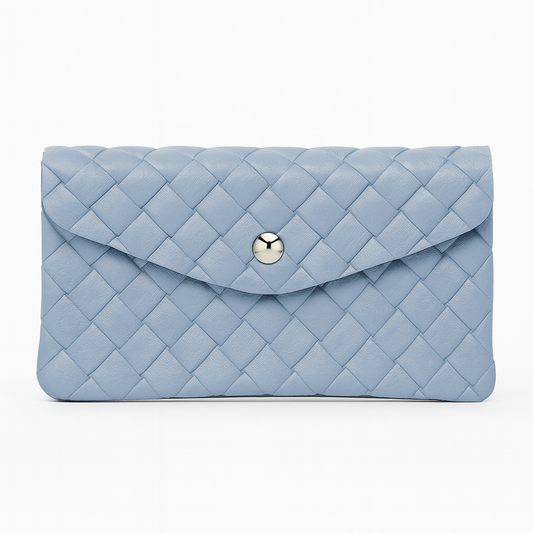 Maxi portemonnee | Weave powder blue