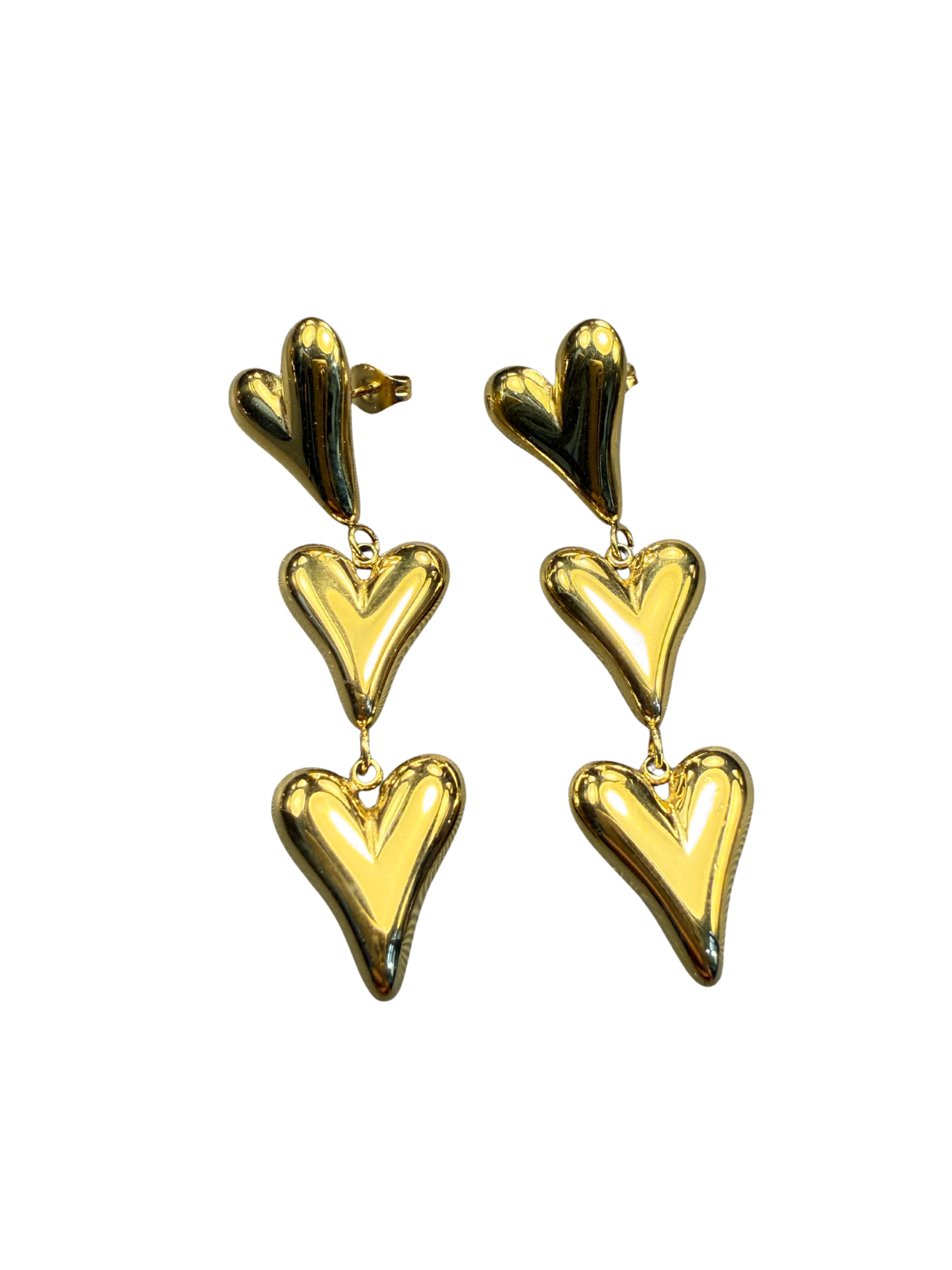 Oorbellen | 3 hartjes - Louxx the brand