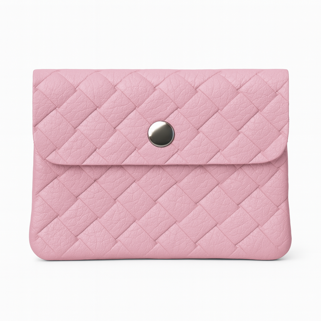 Mini portemonnee | Weave soft pink