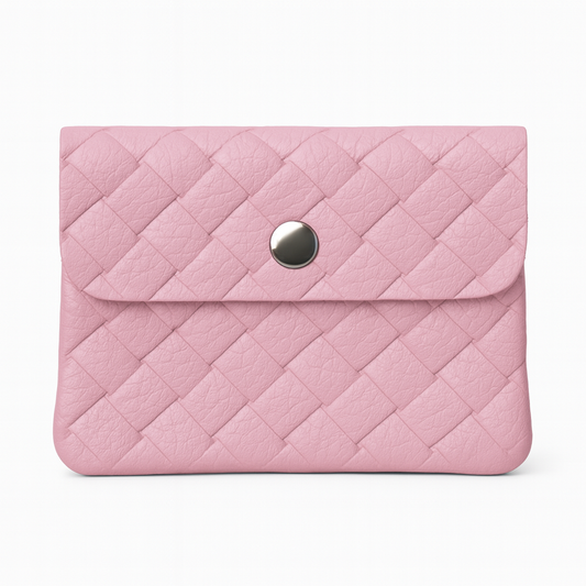 Mini portemonnee | Weave soft pink