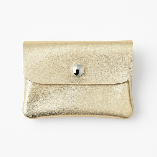 Mini portemonnee | Metallic goud