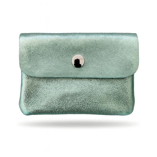 Mini portemonnee | Metallic mint