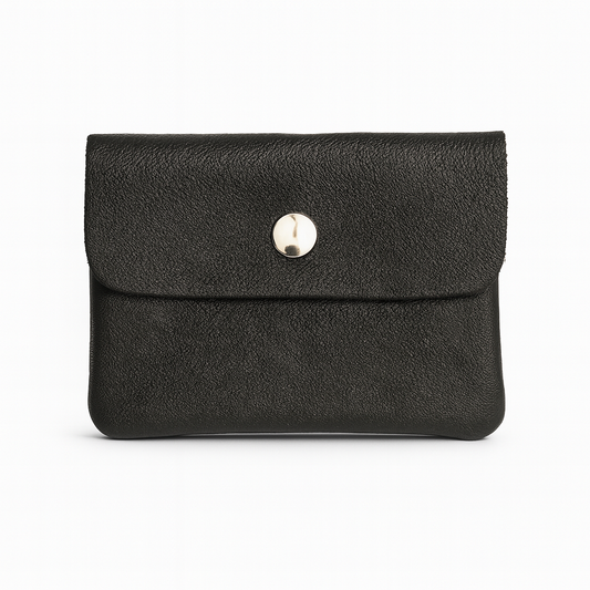 Mini portemonnee | Metallic zwart