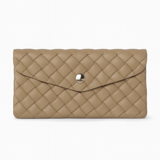 Maxi portemonnee | Weave taupe