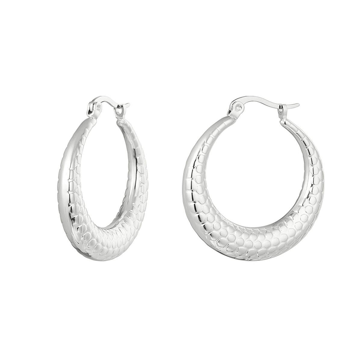 Oorbellen | Ring print medium