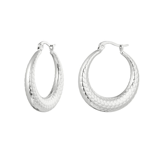 Oorbellen | Ring print medium - Louxx the brand