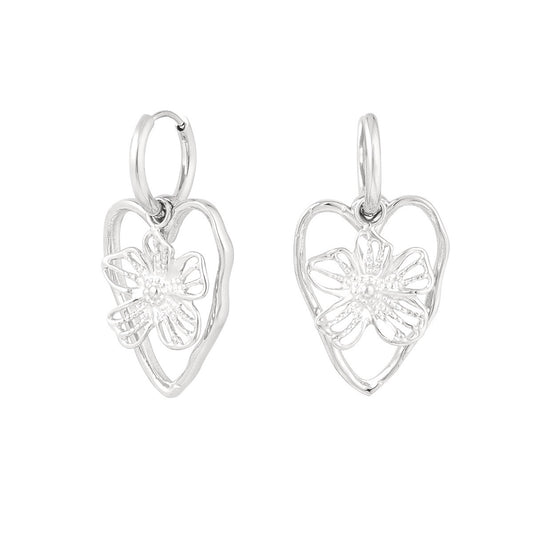 Oorbellen | Flower heart - Louxx the brand