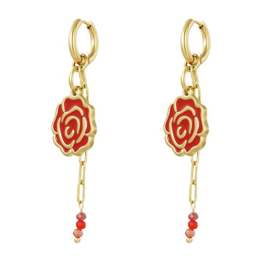 Oorbellen | Sweetheart rose - Louxx the brand