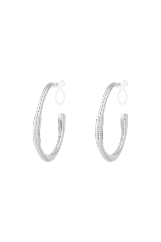 Clip oorbel | Ovale hoop