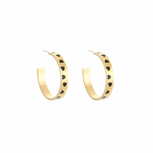 Oorbellen | Hoop hartjes