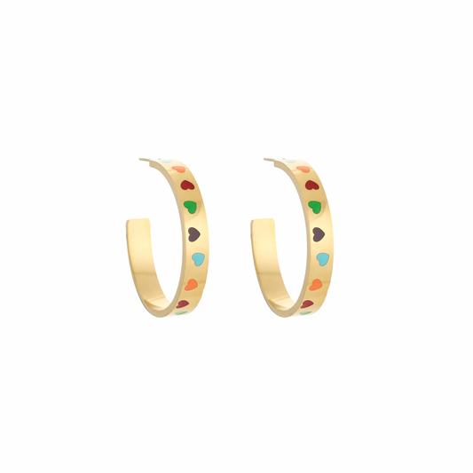 Oorbellen | Hoop hartjes