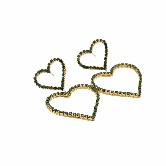 Oorbellen | Glitter hart