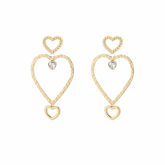 Oorbellen | Hartjes - Louxx the brand