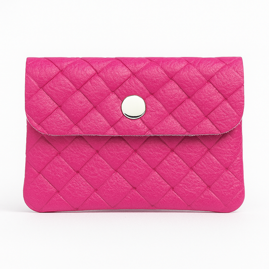 Mini portemonnee | Weave zoet roze