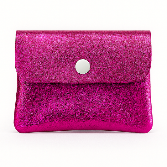 Mini portemonnee | Metalilic Fushia